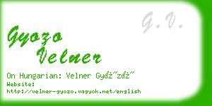 gyozo velner business card